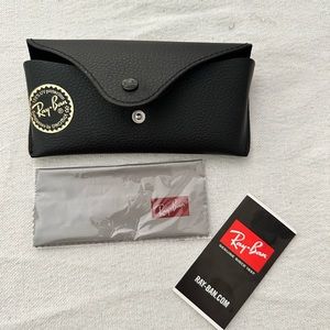 Ray Ban Black Leather Sunglasses Case